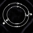 Geometric Sun 925 Silver Anklet