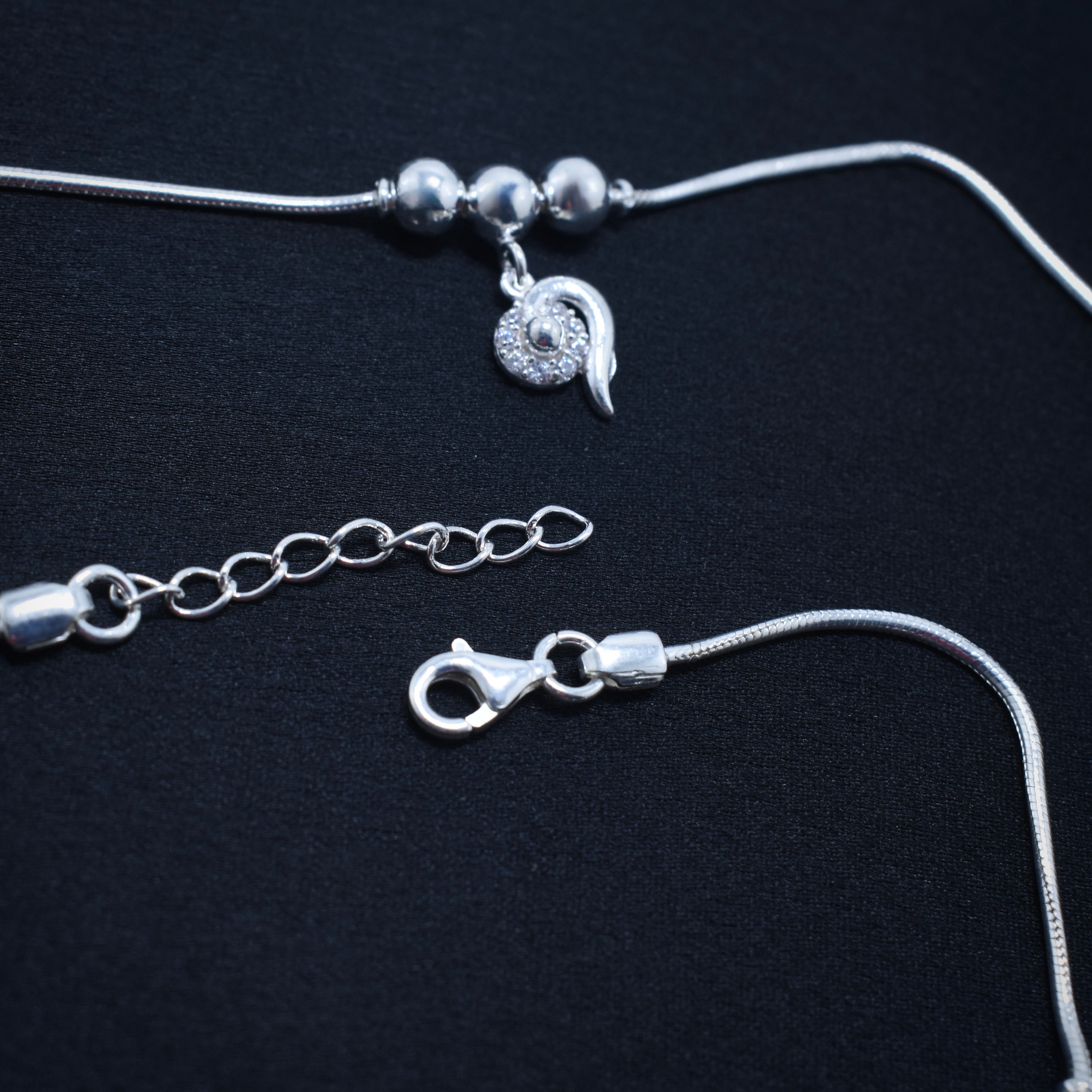 Aura Swirl 925 Silver Anklet