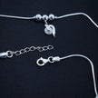 Swirl Heart Silver Anklet