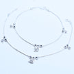 Swirl Heart Silver Anklet