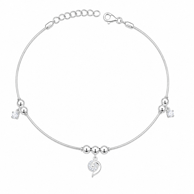Aura Swirl 925 Silver Anklet