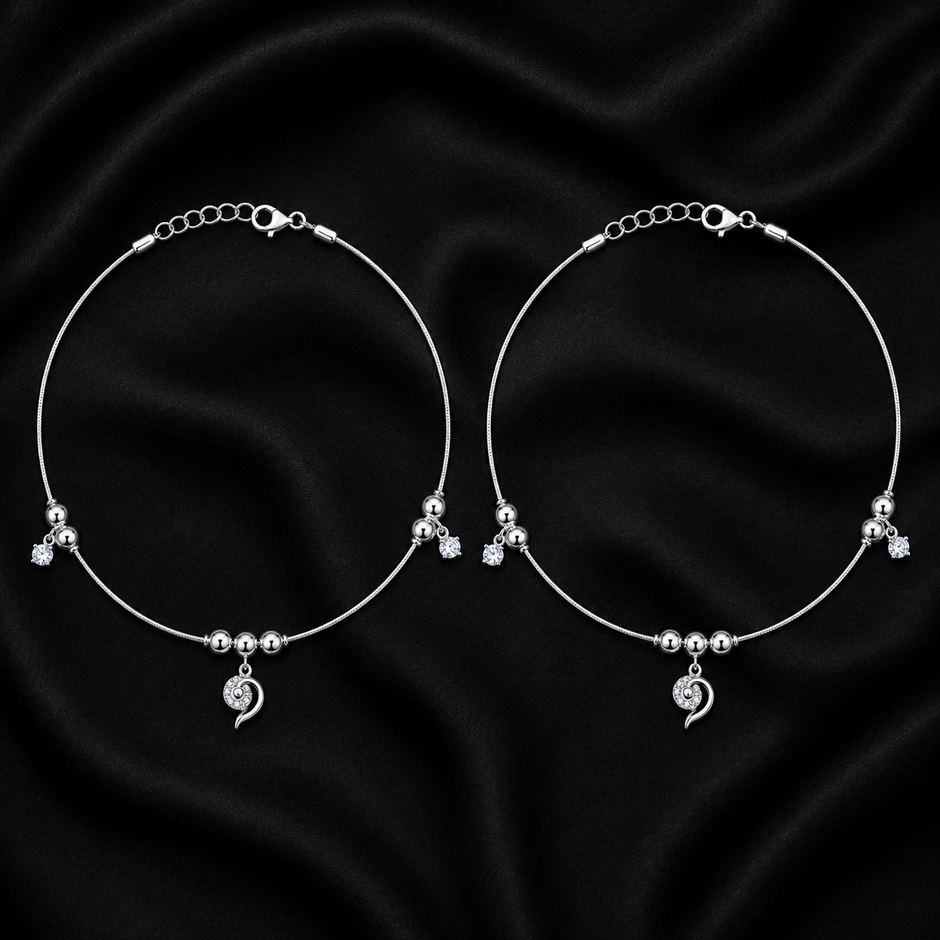 Aura Swirl 925 Silver Anklet