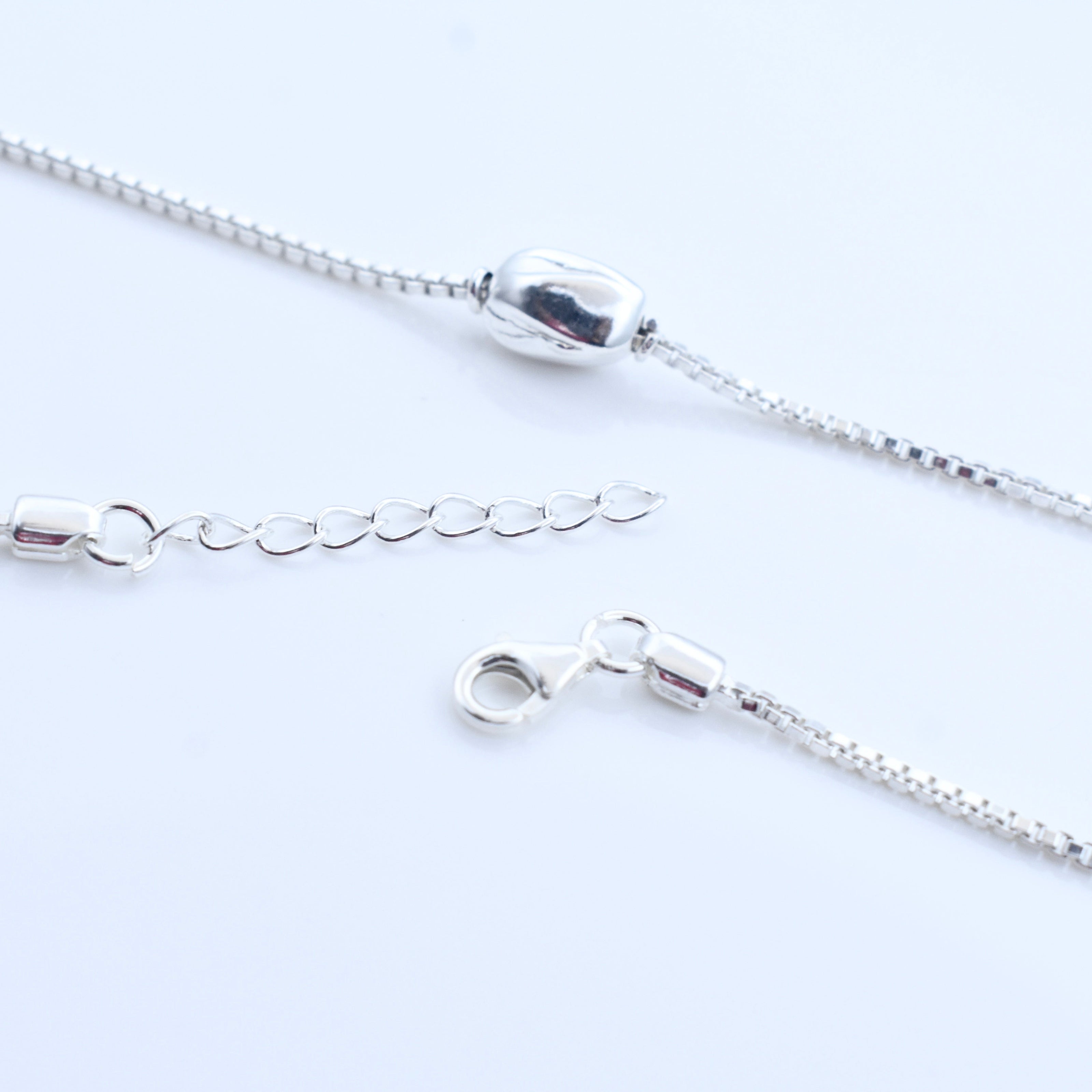 Heart Charm Silver Anklet