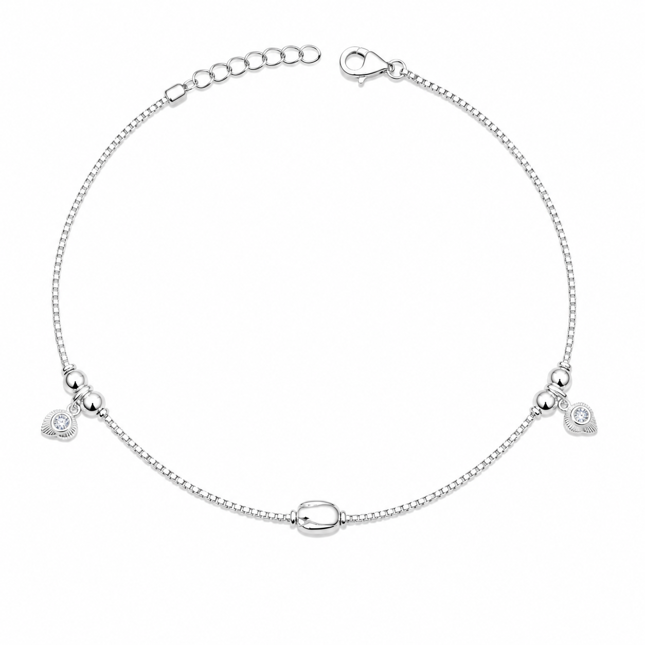 Ocean Shell 925 Silver Anklet