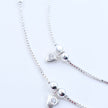 Heart Charm Silver Anklet