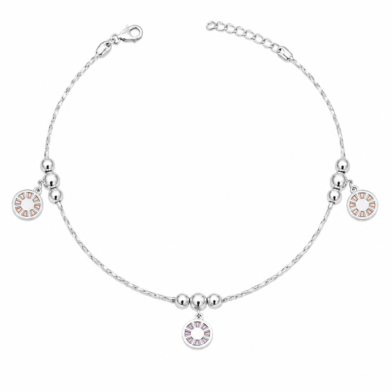 Sunwheel Glow 925 Silver Anklet