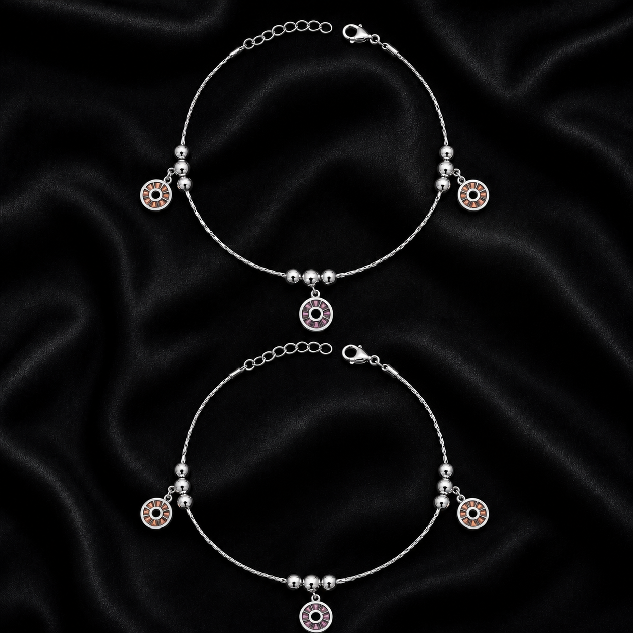 Sunwheel Glow 925 Silver Anklet