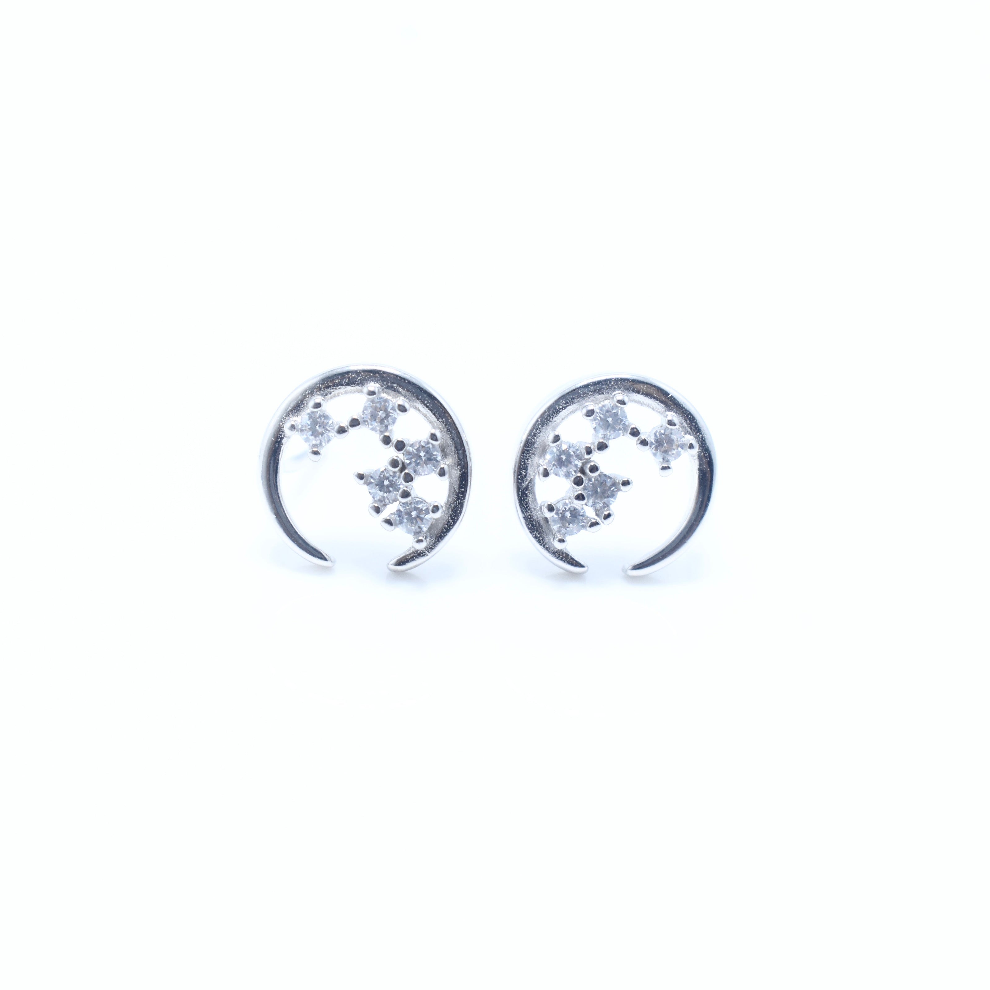 Moon & Stars Silver Pendant Set