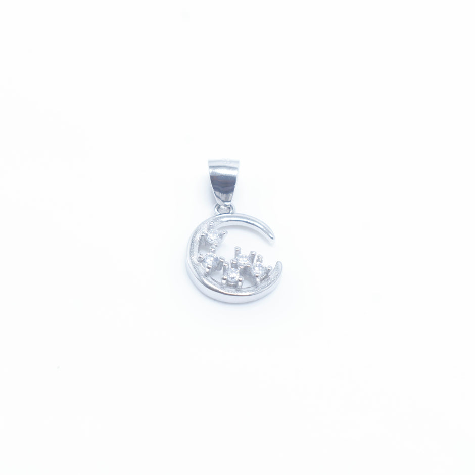 Moon & Stars Silver Pendant Set