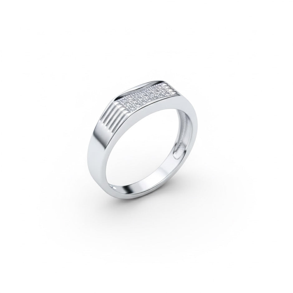 Linear Pave Statement Band
