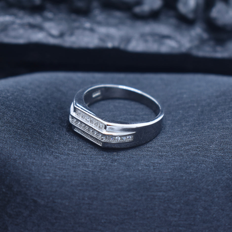 Architectural Triple-Line Statement Band