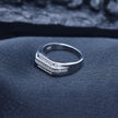 Silver Layered Channel Ring