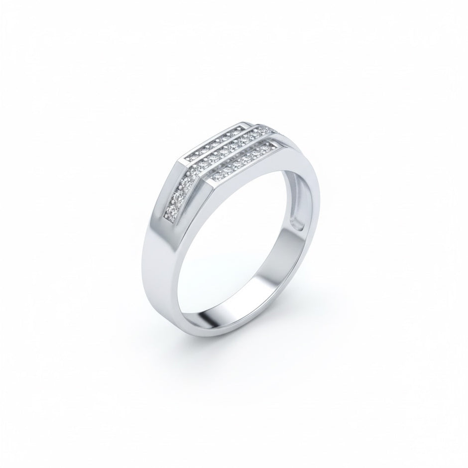 Architectural Triple-Line Statement Band