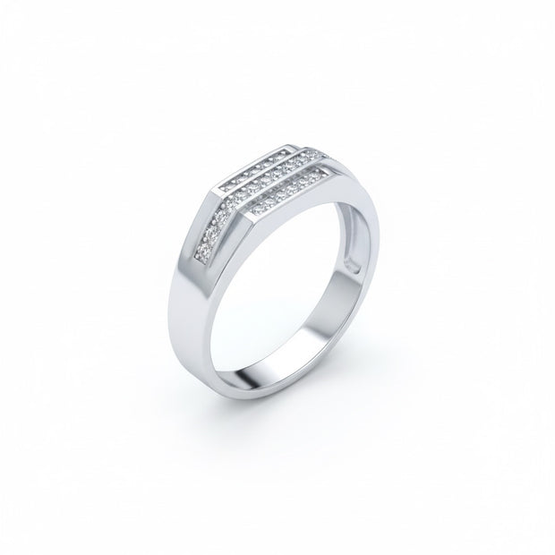 Architectural Triple-Line Statement Band
