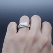 Silver Layered Channel Ring