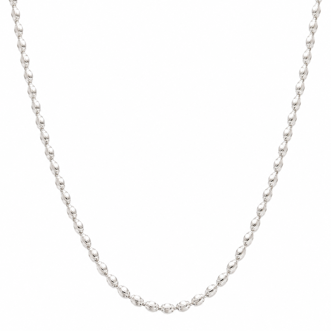 Diamond Cut Olive Bead Chain