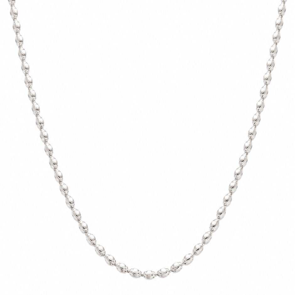 Diamond Cut Olive Bead Chain