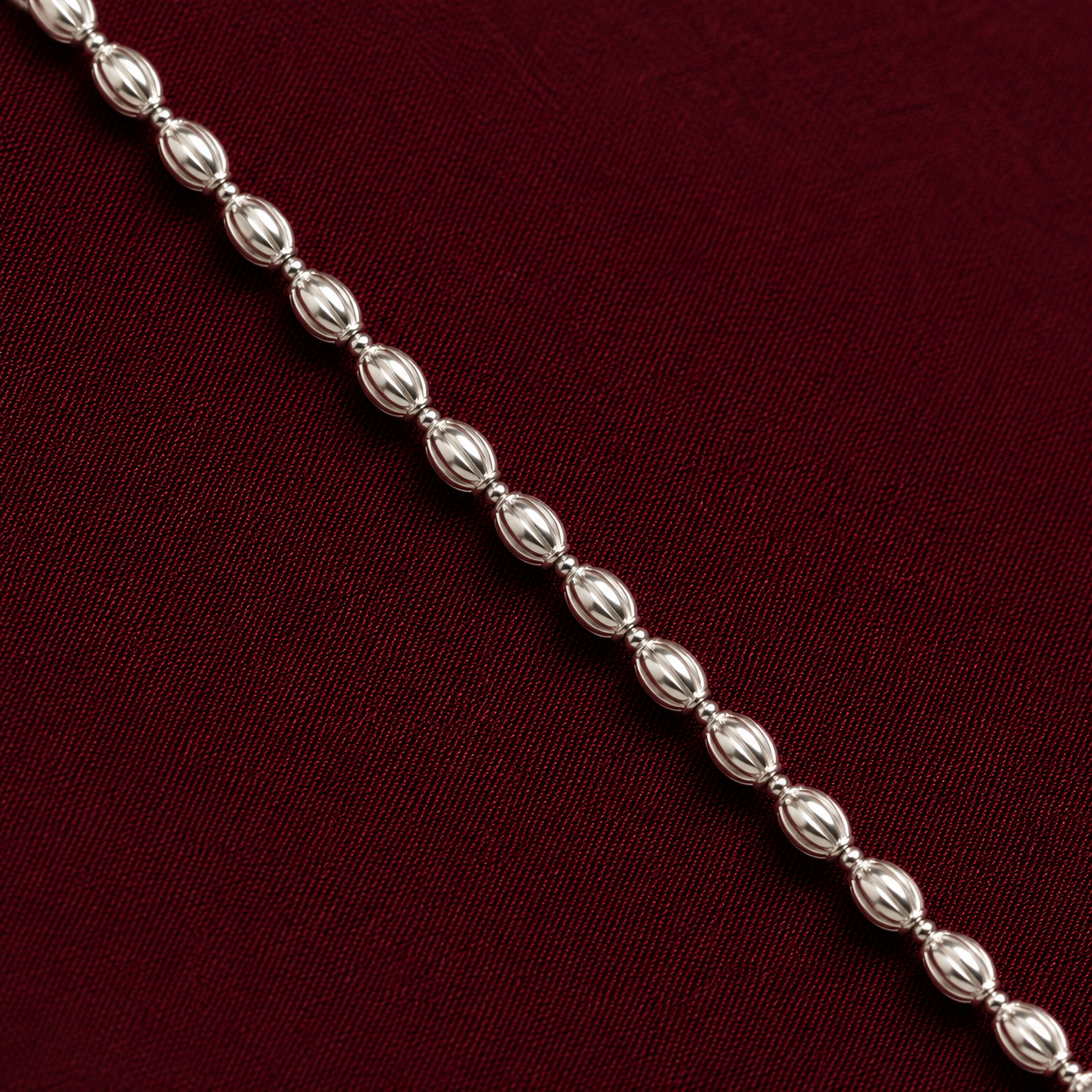 Diamond Cut Olive Bead Chain