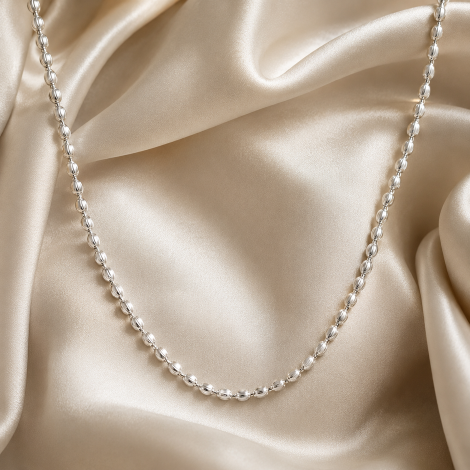 Diamond Cut Olive Bead Chain