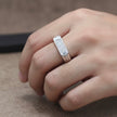 Delicate Minimalist Pave Bar Silver Ring