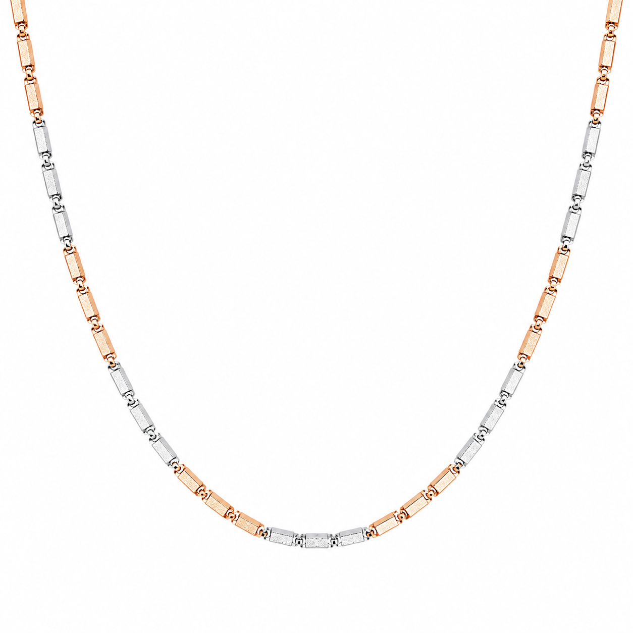 Dual Tone Frosted Cylinder Chain