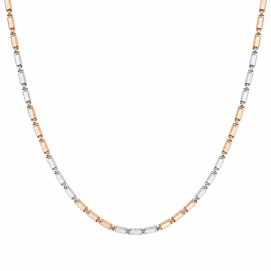 Dual Tone Frosted Cylinder Chain