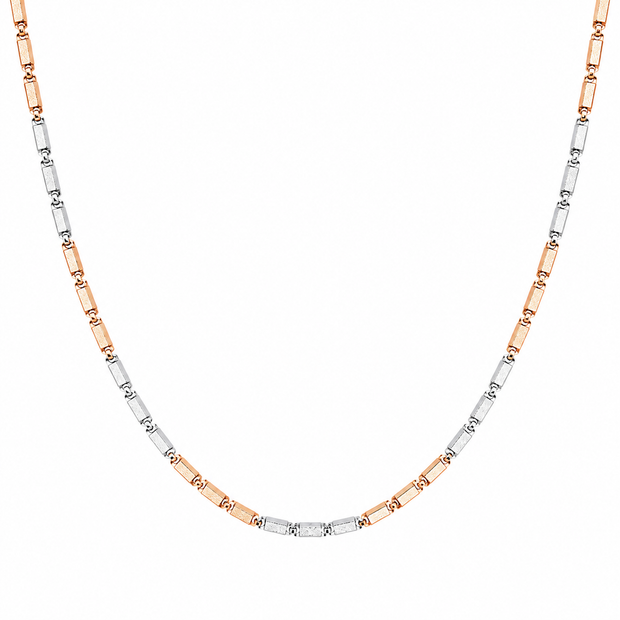 Dual Tone Frosted Cylinder Chain