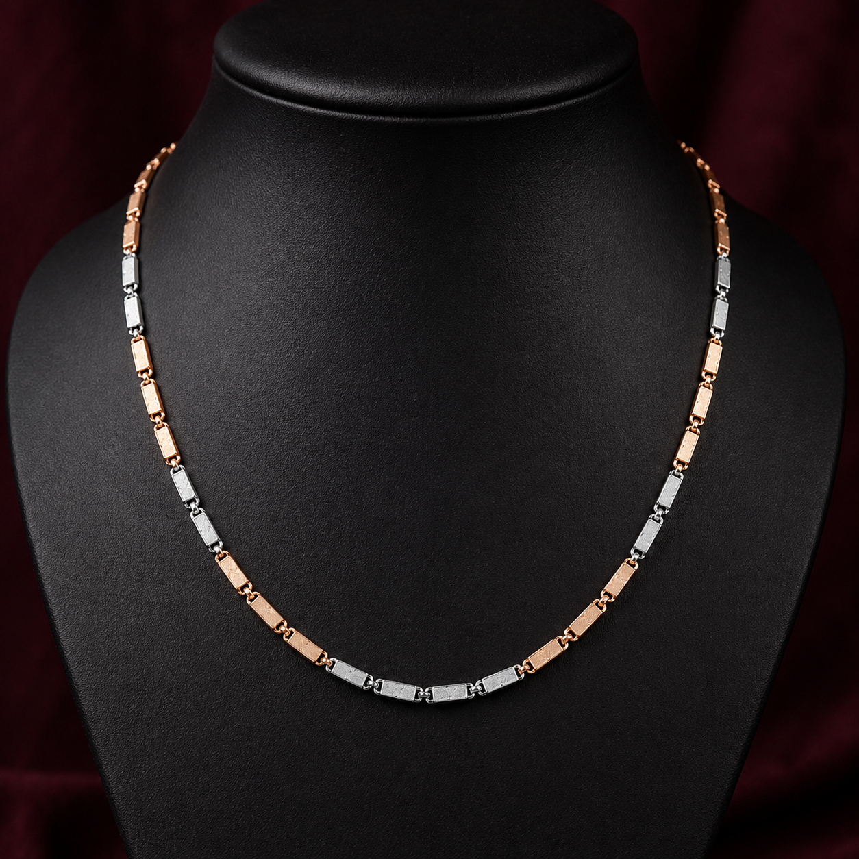 Dual Tone Frosted Cylinder Chain