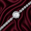 Pavé Heart Cluster Luxury Silver Watch