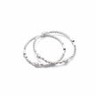 Bezel Twist Silver Bangle Set