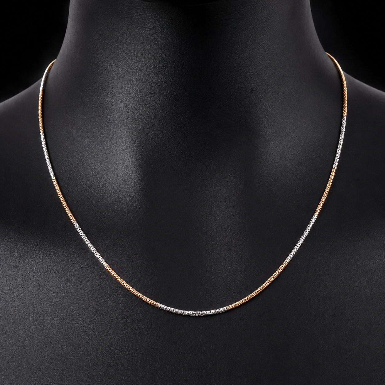 Rose Gold Ball Station Chain