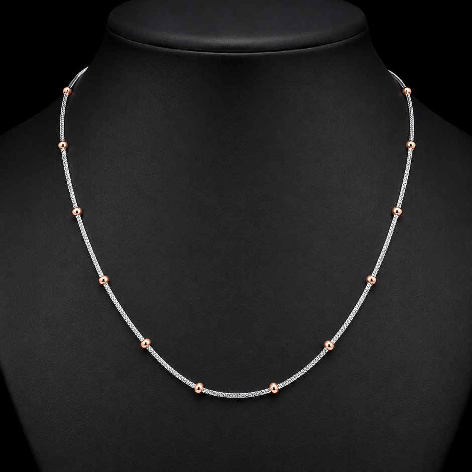 Dual Tone Woven Micro Chain