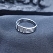 Triple-Bar Geometric Statement Band