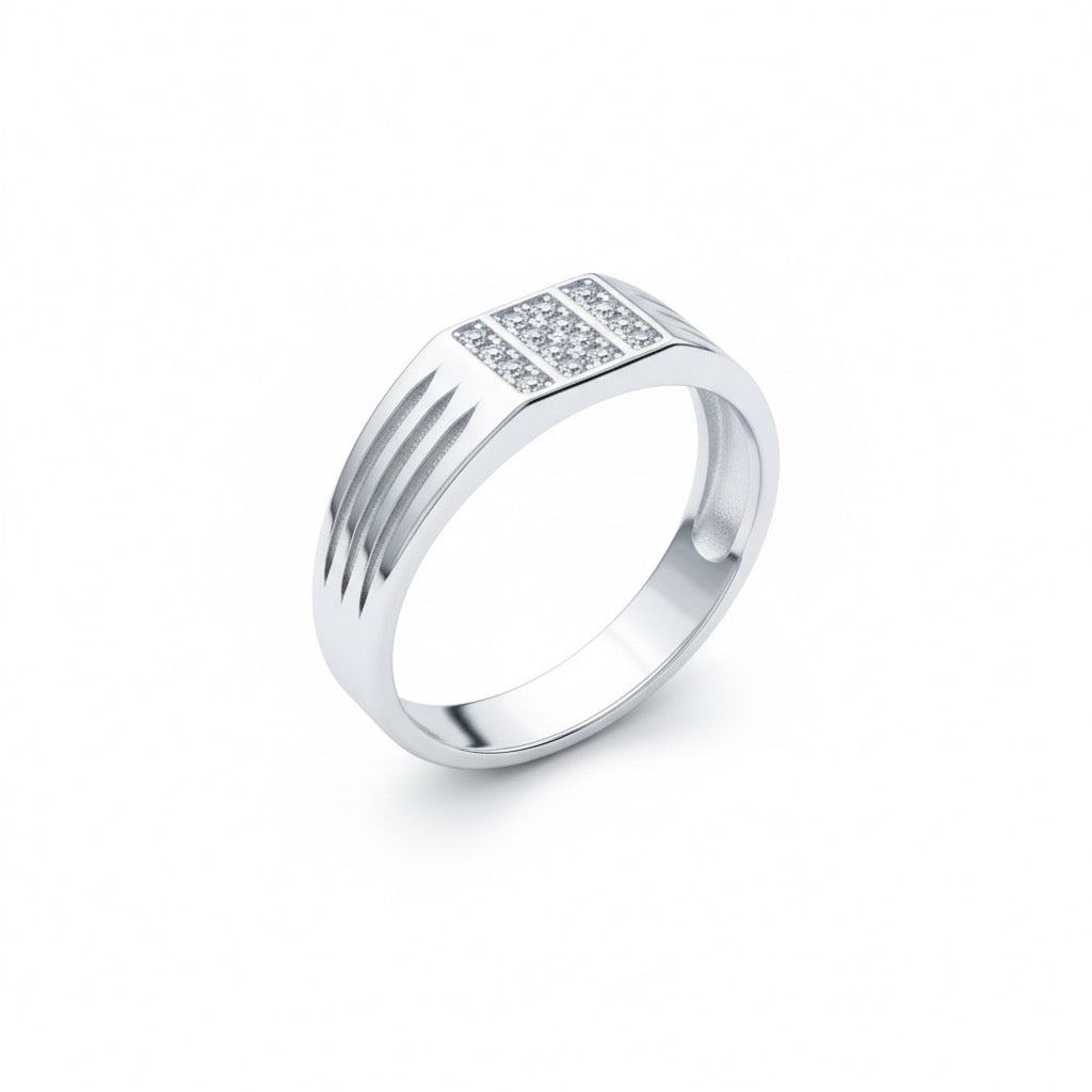 Triple-Bar Geometric Statement Band