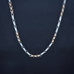 Two-Tone Bar & Link Silver Chain