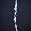 Two-Tone Bar & Link Silver Chain