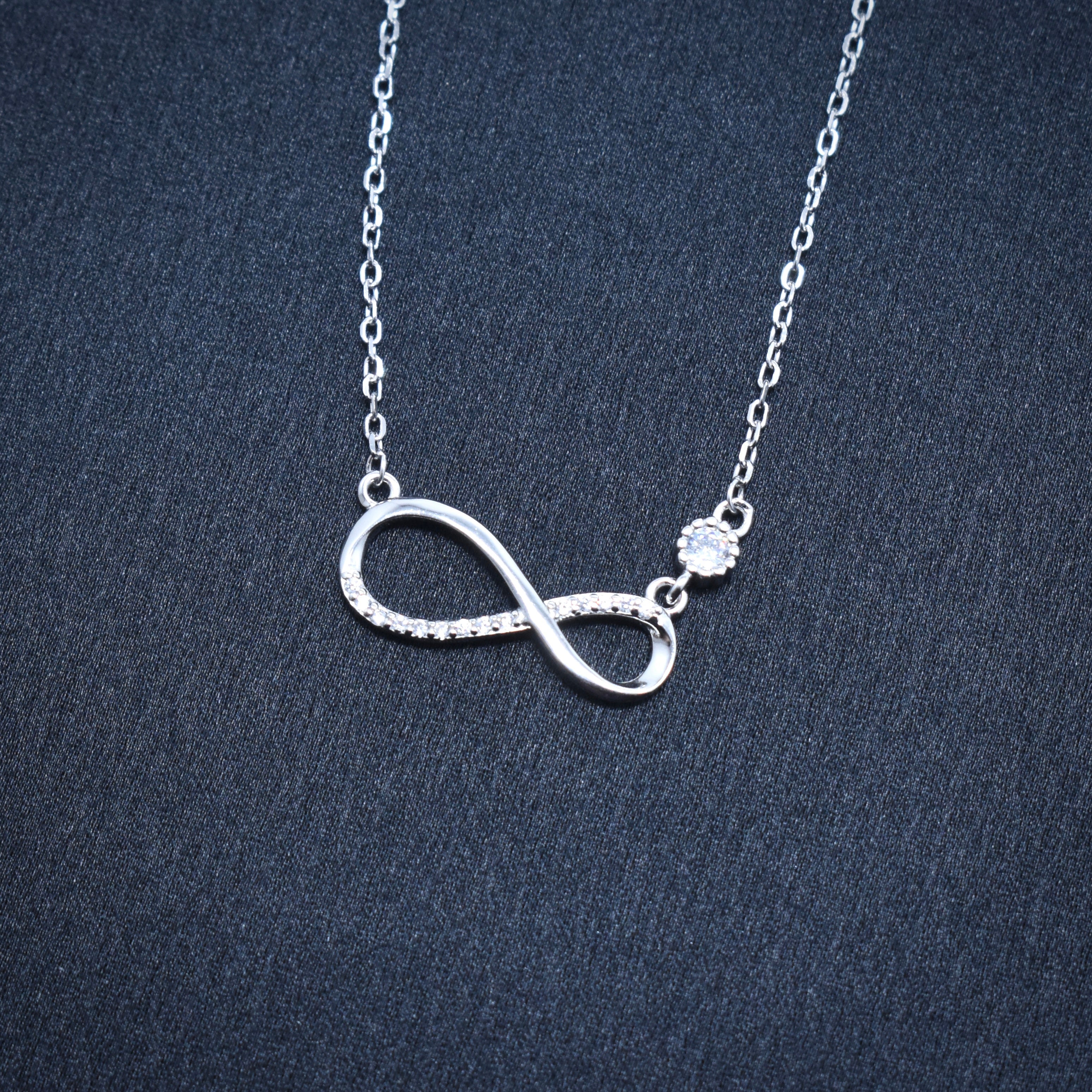 Infinity Stone Silver Fancy Chain