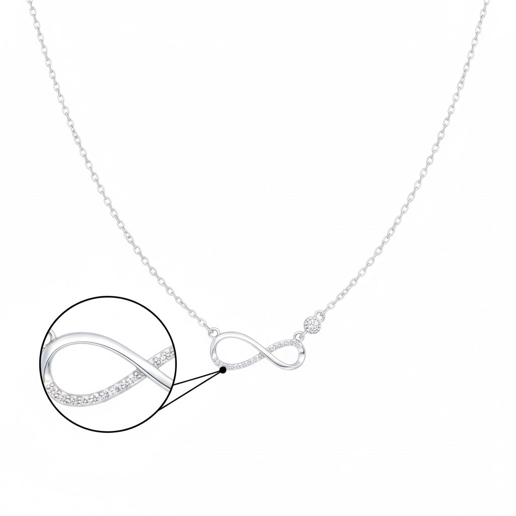 Infinity Stone Silver Fancy Chain