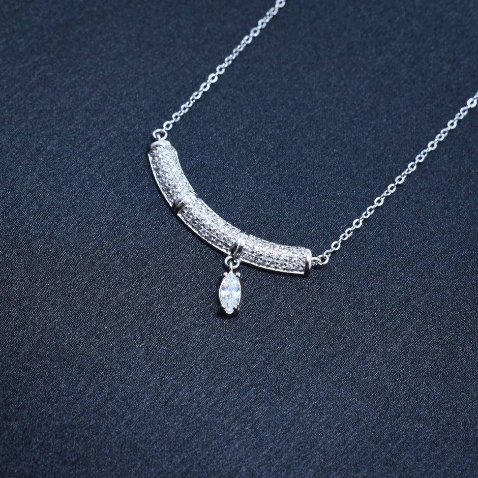 Curved Bar Silver Fancy Chain