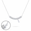 Curved Bar Pendant Necklace