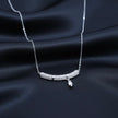 Curved Bar Pendant Necklace