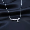 Curved Bar Silver Fancy Chain