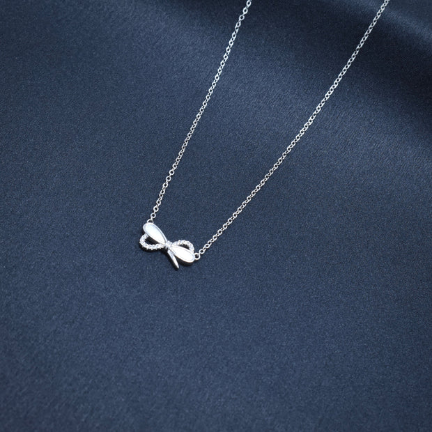 Gold Bow Silver Fancy Chain