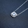 Square Drop Silver Fancy Chain
