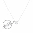 Square Solitaire Style Pendant Necklace