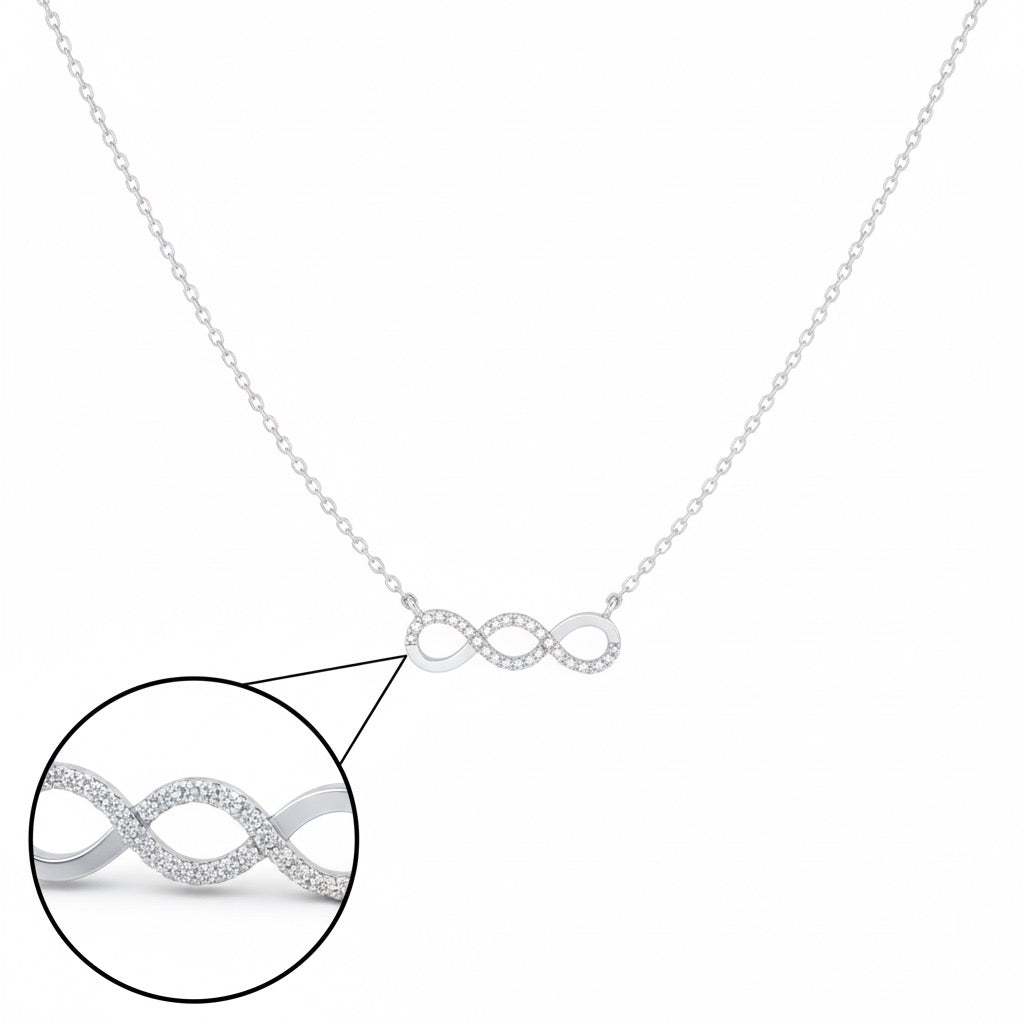 Double Loop Silver Fancy Chain