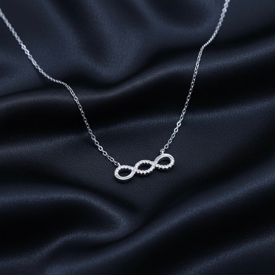 Double Loop Silver Fancy Chain