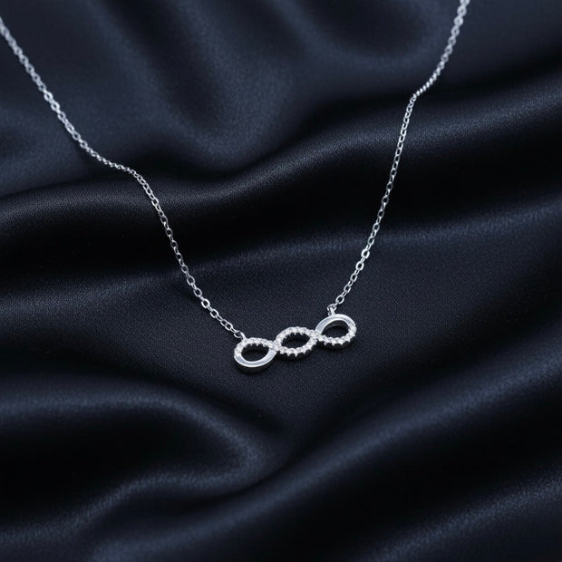 Double Loop Silver Fancy Chain