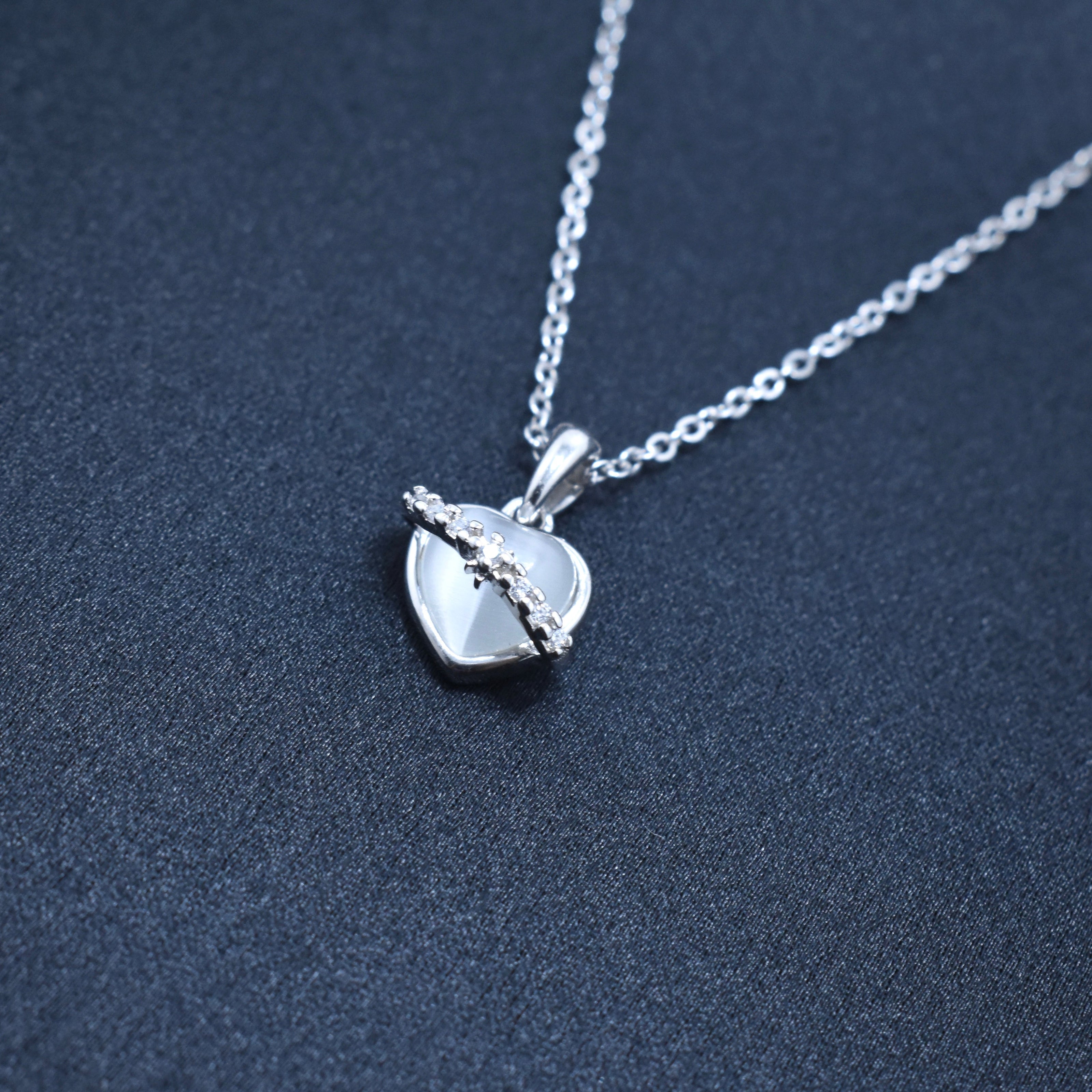 Heart Lock Silver Fancy Chain