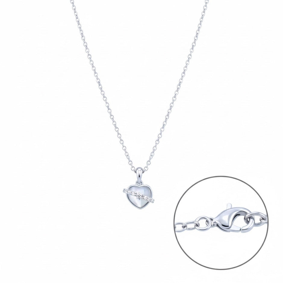 Heart Lock Silver Fancy Chain